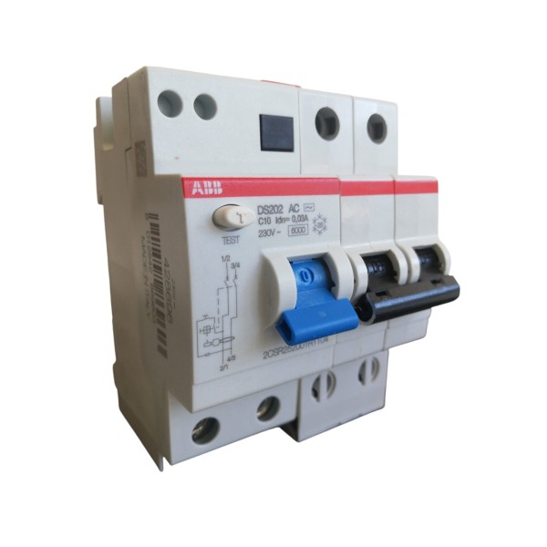 Abb r428696 ds202 differential circuit breaker 4p 10a ac 30ma 6kC10 AC 30MA 6K